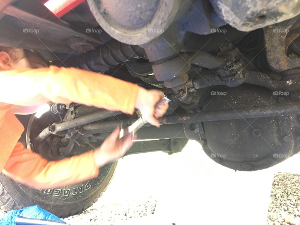 Working on a Jeep