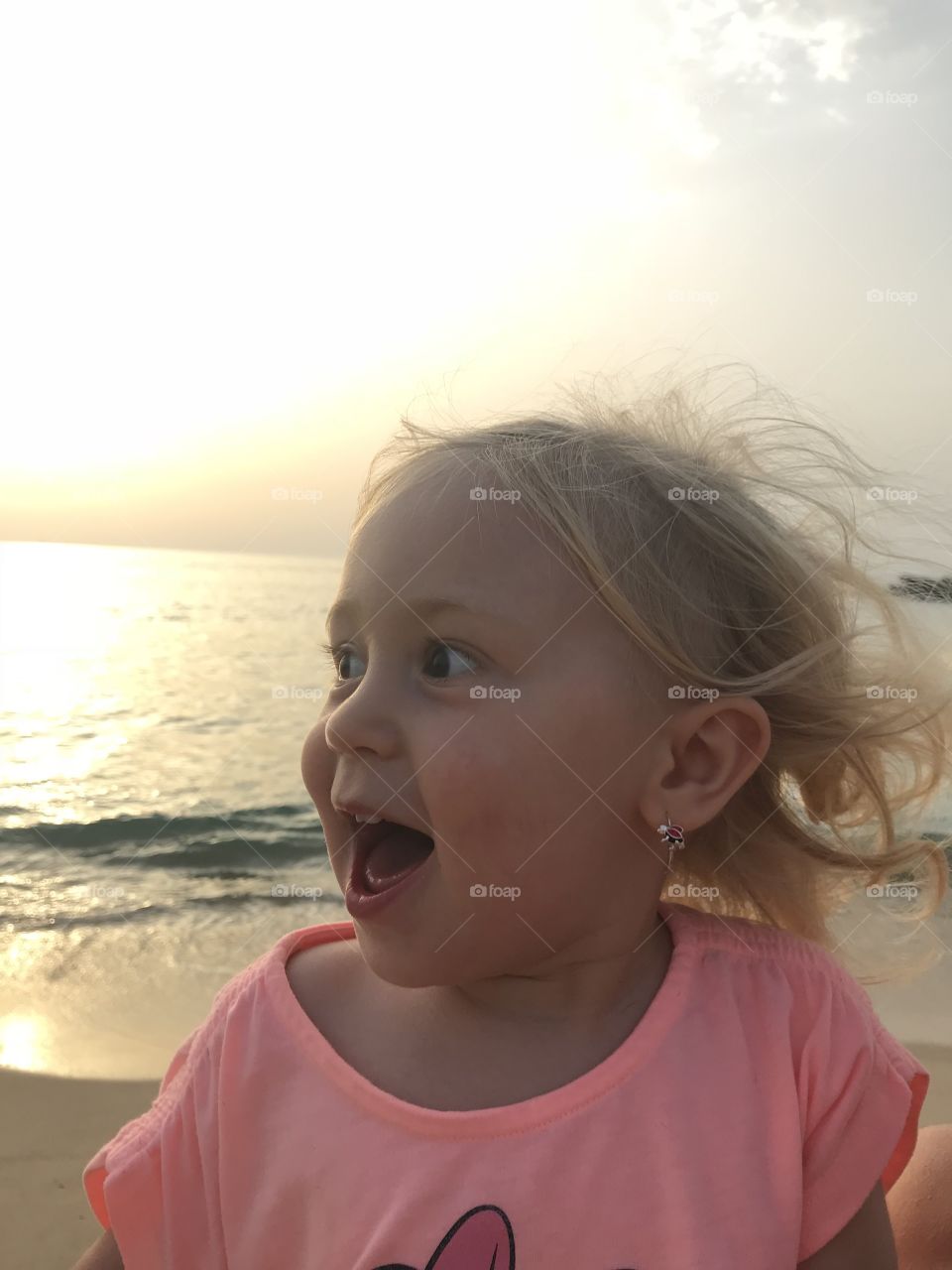 Happiness of a Child on the Beach 