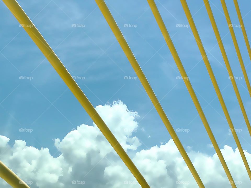  Yellow rods of the Sunshine Highway Bridge.