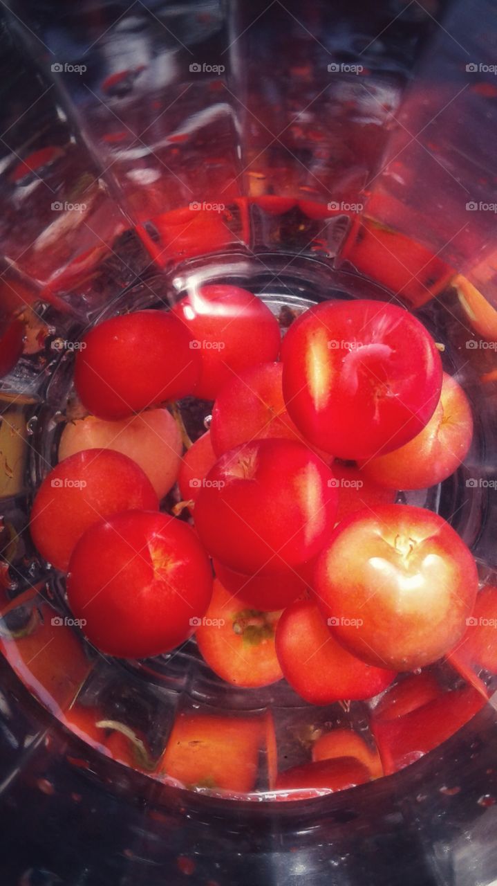 red colour and water