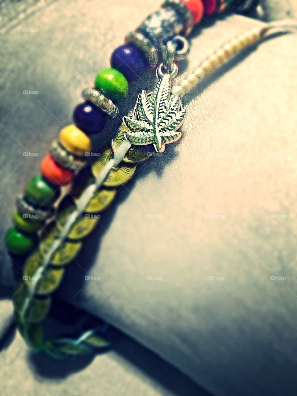 -name. Just a photo of my anklets. Taken and edited with my iPhone 5.