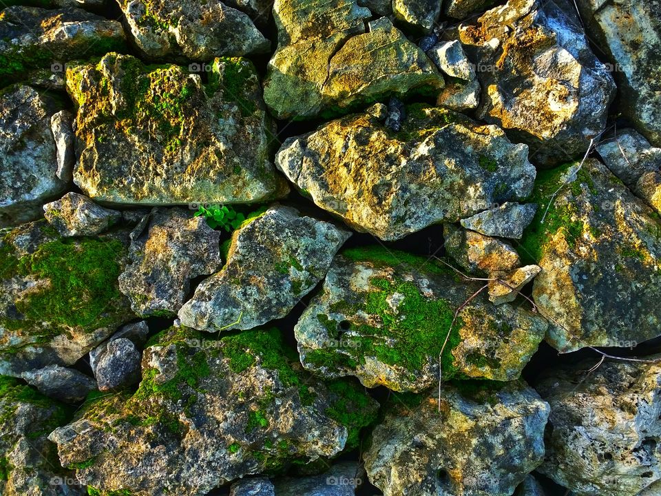 beautiful abstract of the stone in the morning at Nawangan dam, Indonesia