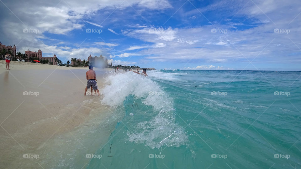 Fun in the Caribbean Sea at Atlantis in The Bahamas