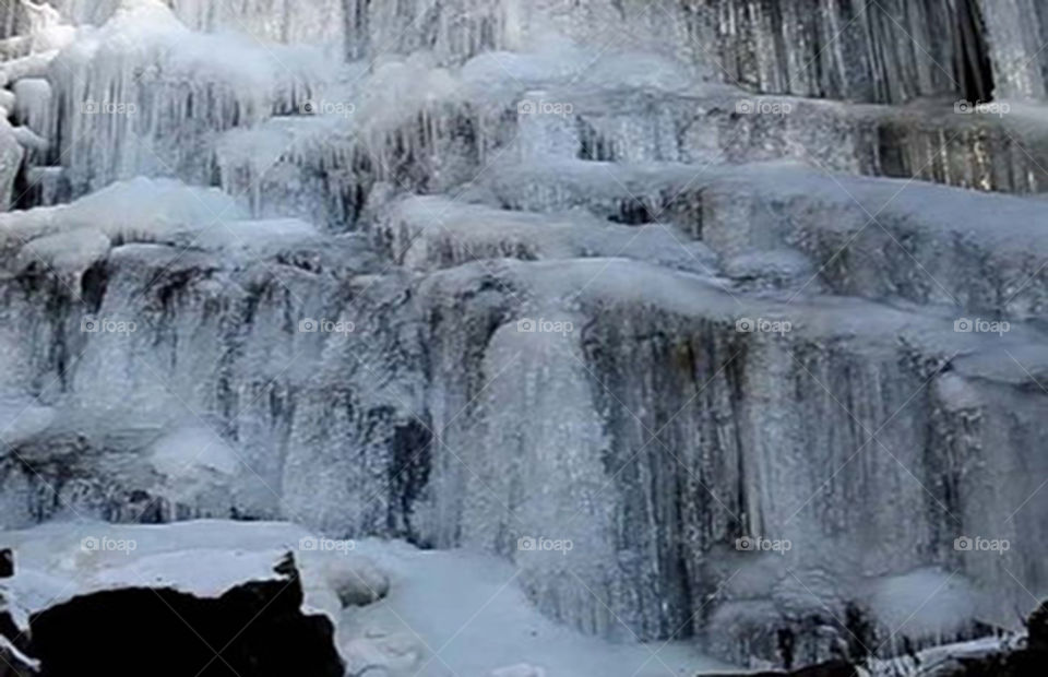 Frozen waterfals in Serbian mountains