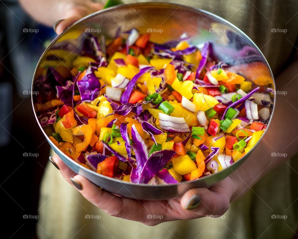 Vegetable salad in bowl