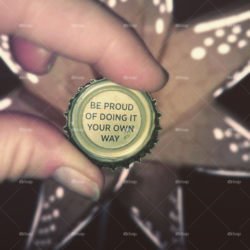 some encouragement from a Coors® bottle cap