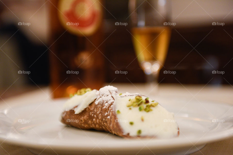 Traditional italian dessert Cannoli.