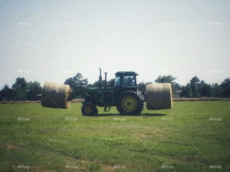 Summer days stacking hay