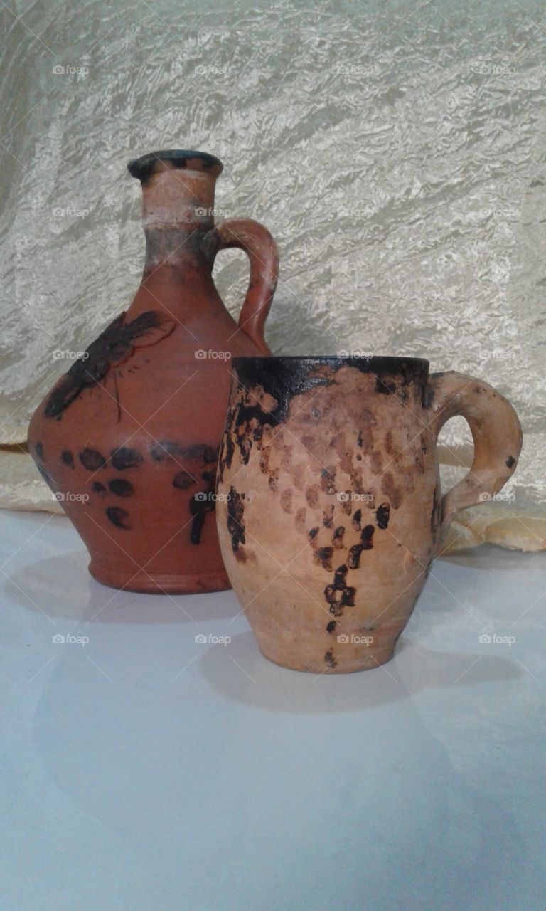 pottery set for water