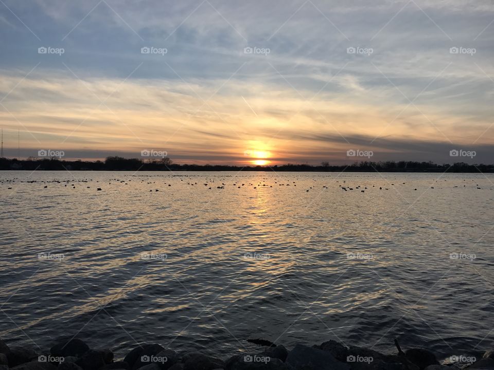 Sunset at Pike Lake, Warsaw, IN