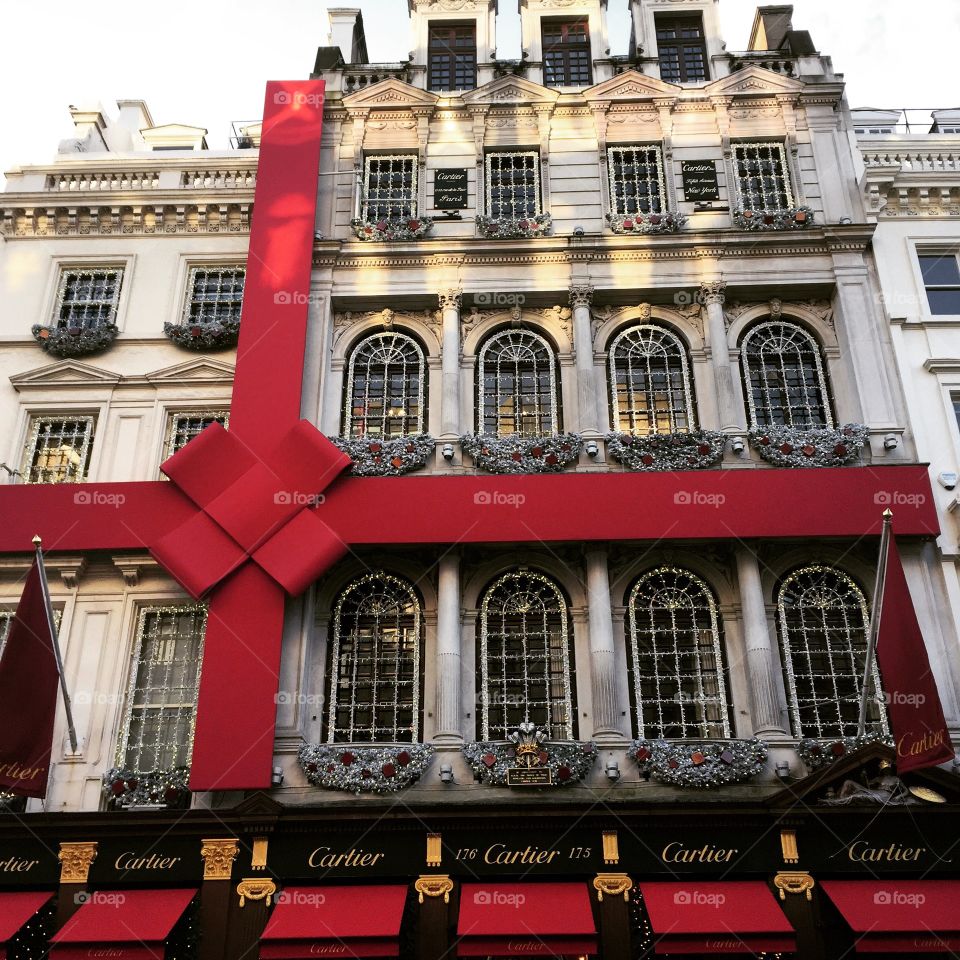 Cartier store in London at Christmas 