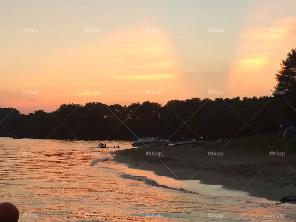 Water, Sunset, Landscape, Tree, Dawn