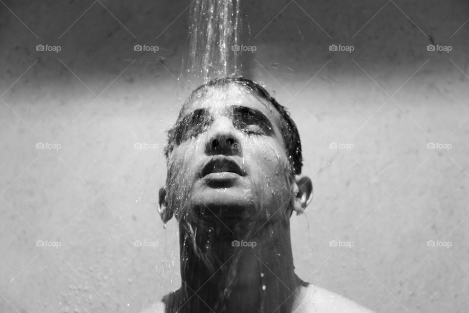 Indian model in shower. Indian model in shower