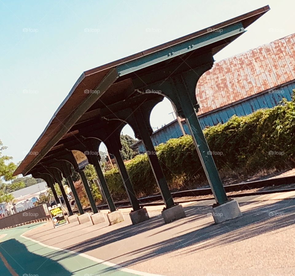 Waiting for the train