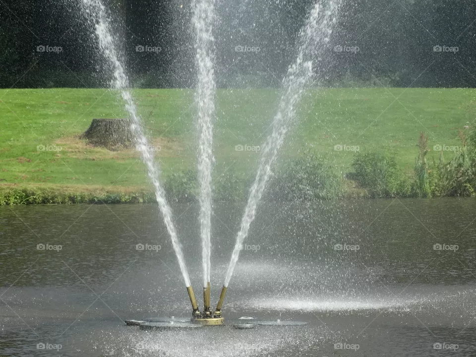 Close up water fountain 