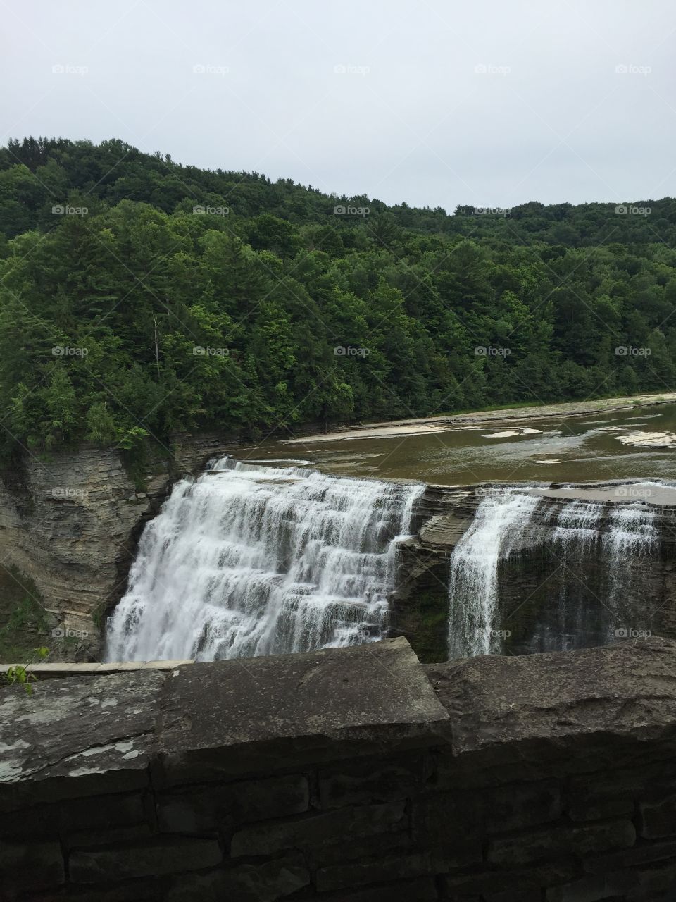 Waterfalls in Letchworth state park in New York State. 