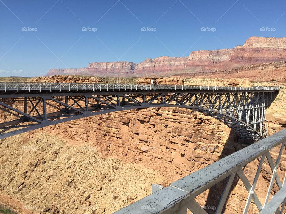 The bridge of the Marble canyon,Arizona