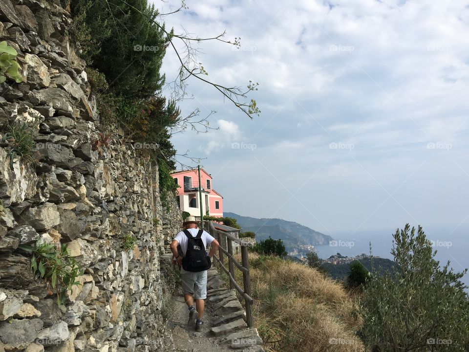 Hiking trail along the Cinque Terre 