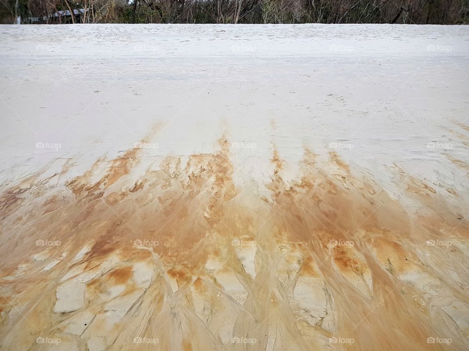 Bleaching pattern on Whitehaven Beach