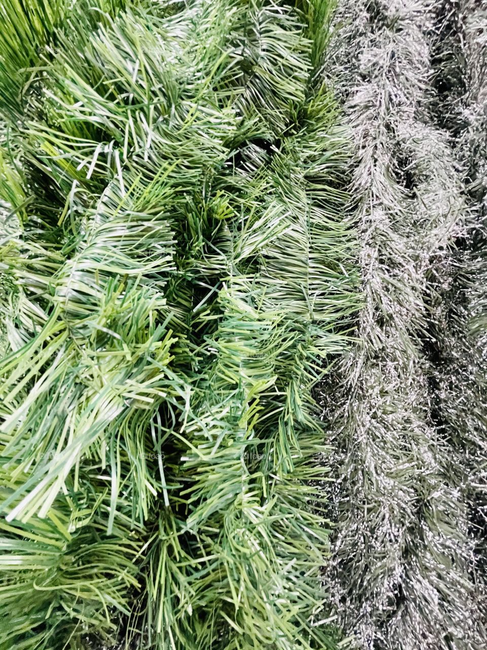 Green and silver tesiles