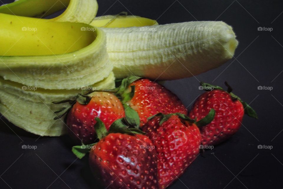 Strawberry, banana swirl