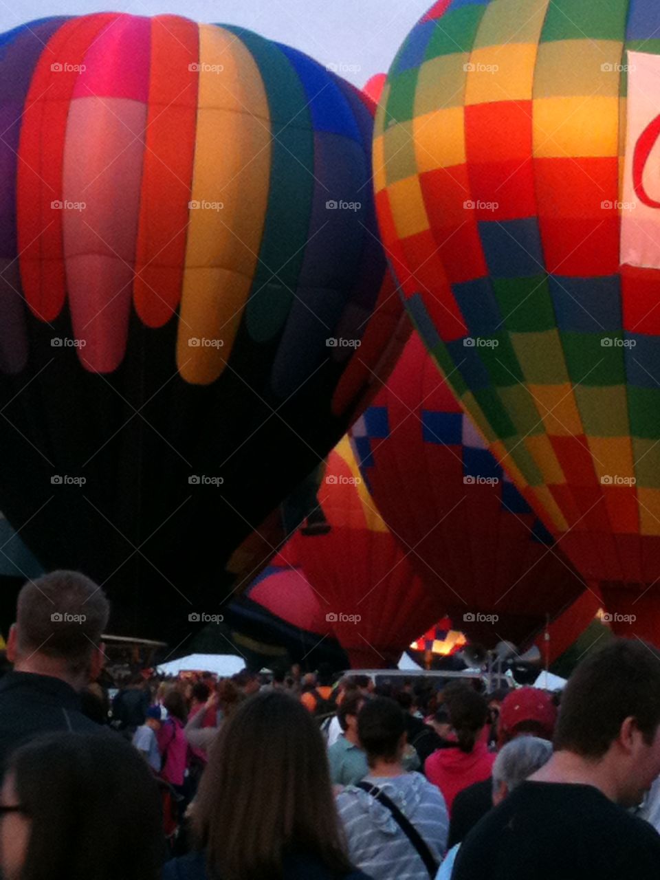 Hot Air Balloons Close Together