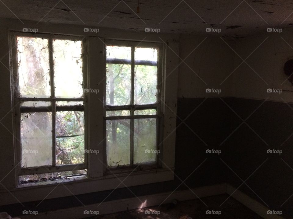 Abandoned house window 
