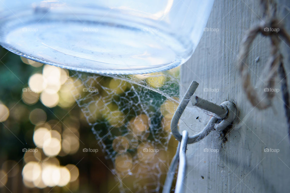 Mason Jar Lantern and Cobwebs