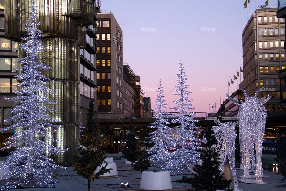 Christmas decoration in Stockholm Sweden 