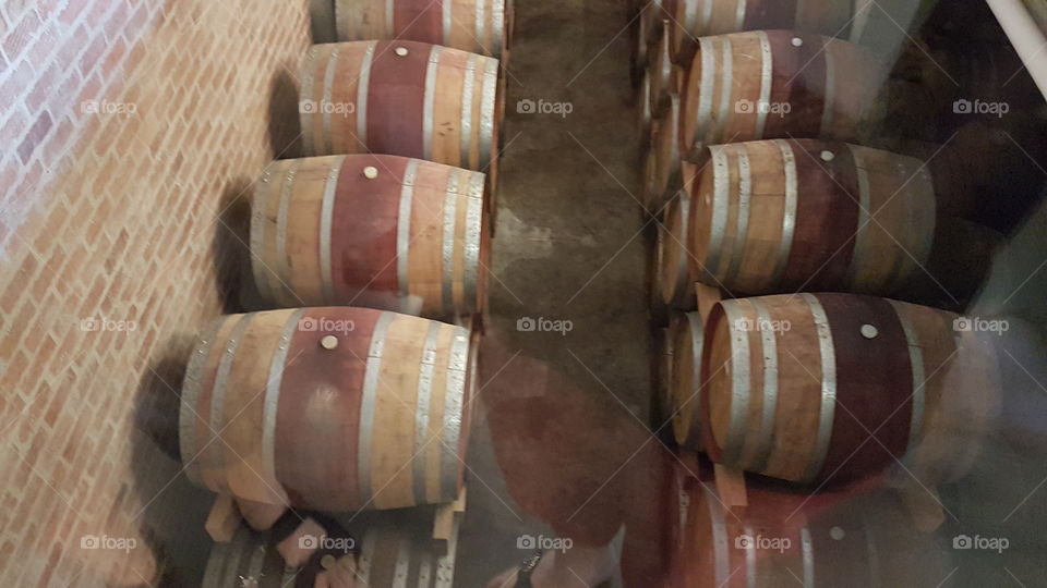 Wine barrels in Stellenbosch South Africa