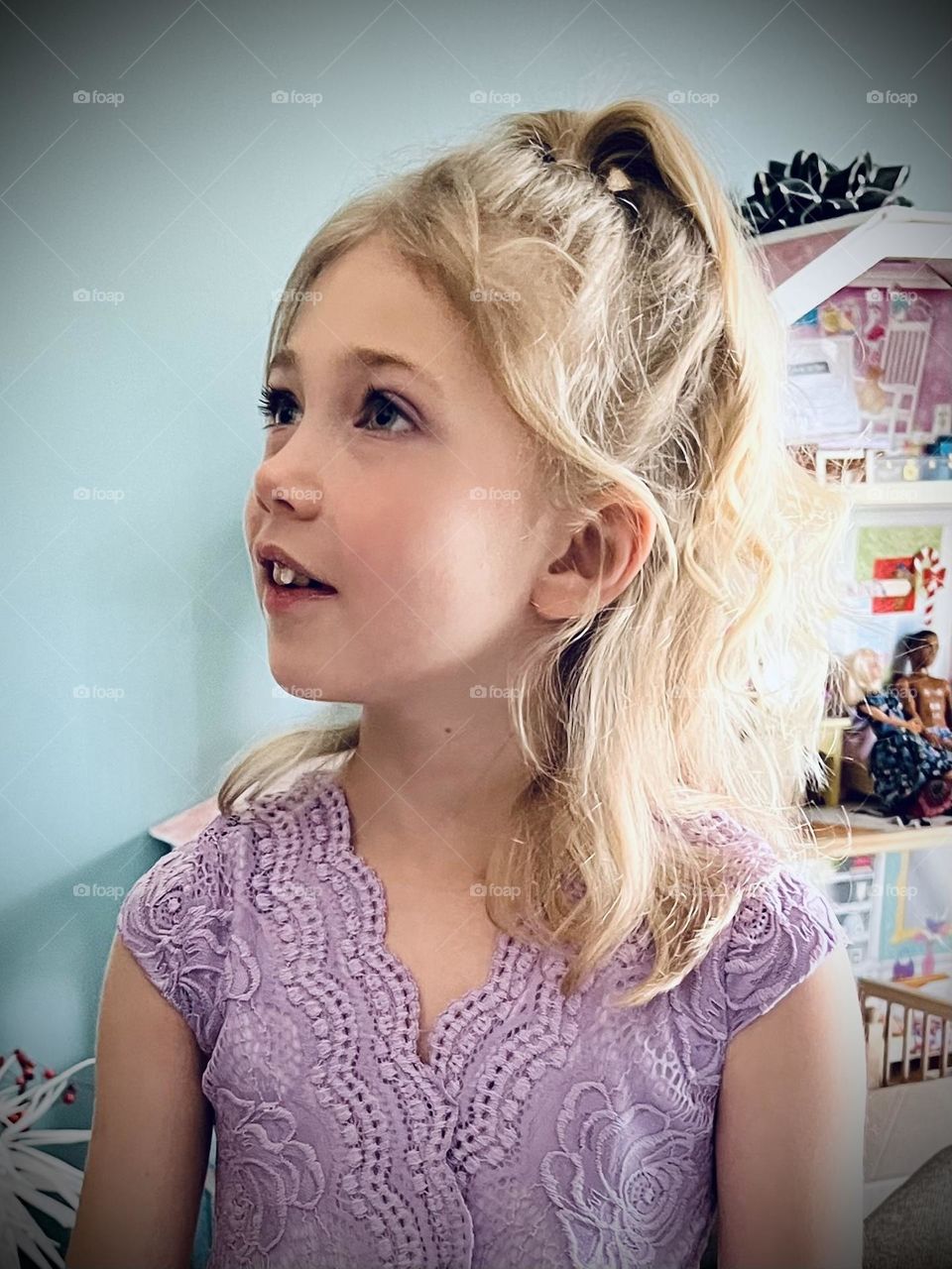 Cute kiddo getting ready to go to a dance