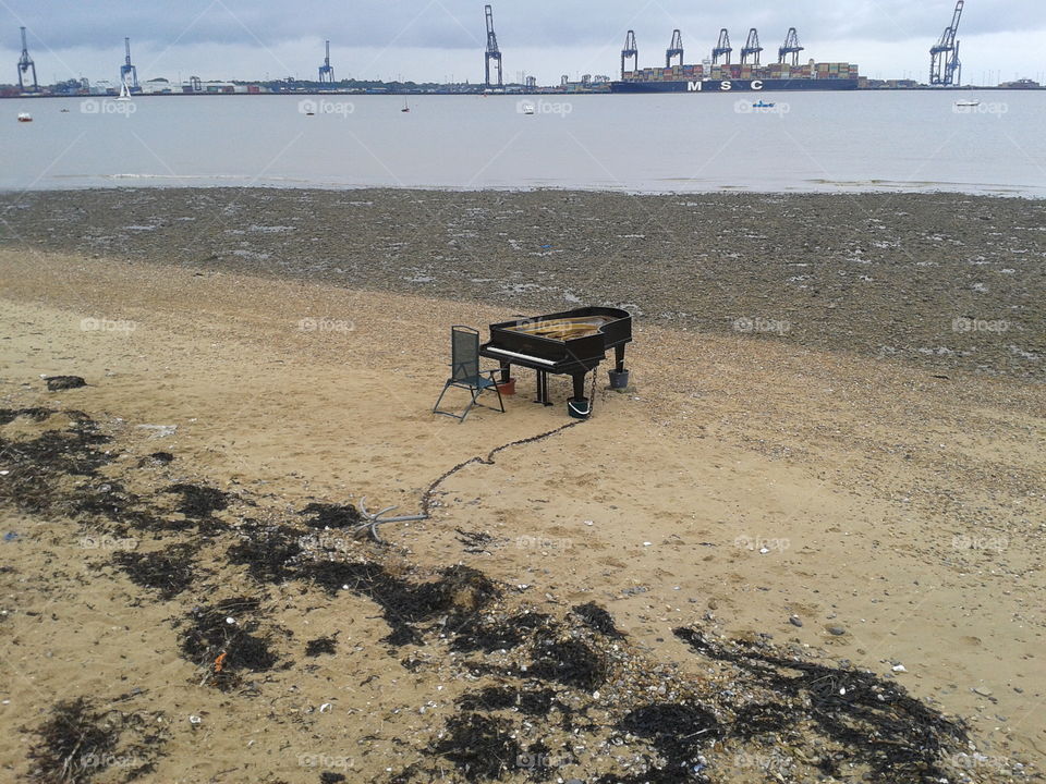 Piano on the beach