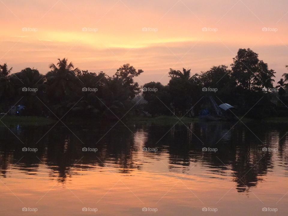 sunset on the backwaters