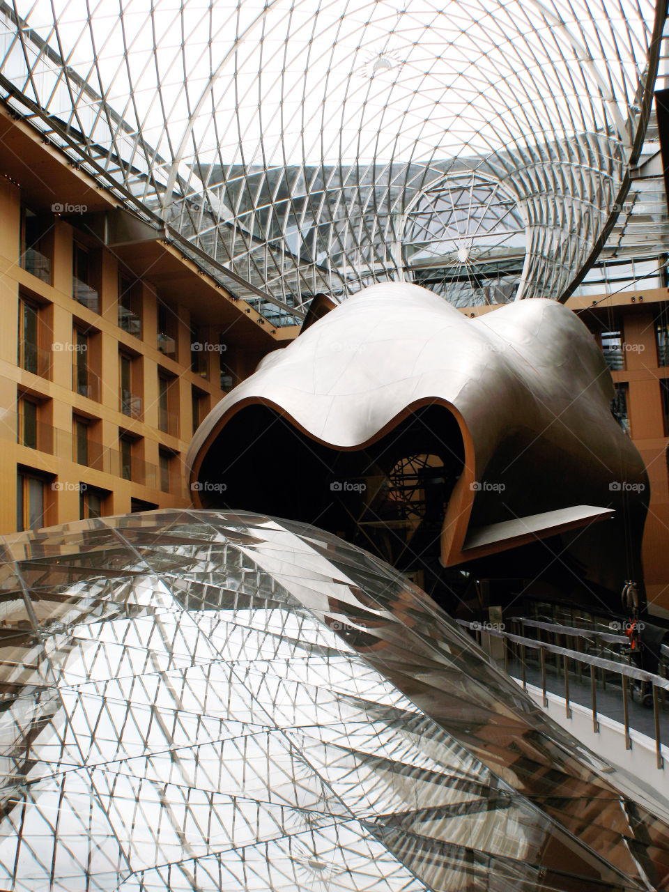 DZ Bank Building interior, Berlin, by architect Frank Gehry. 