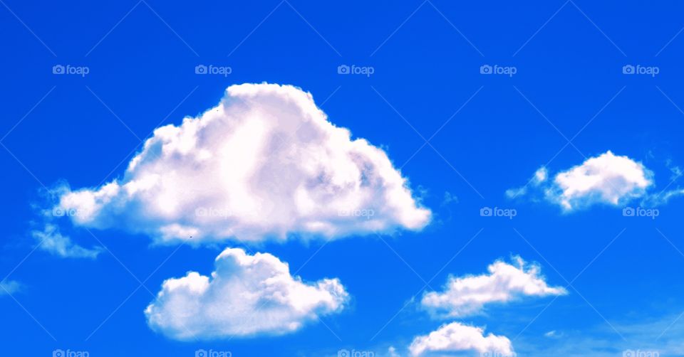 Beautiful composition of clouds in a beautiful sky