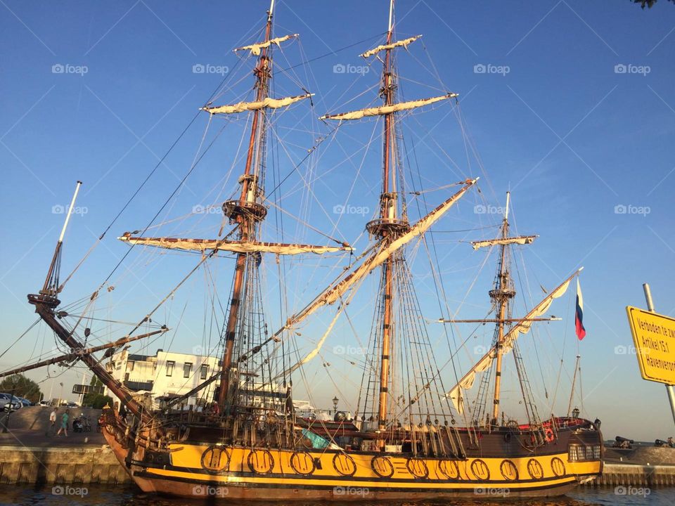 Pirate boat in Hellevoetsluis, the Netherlands.