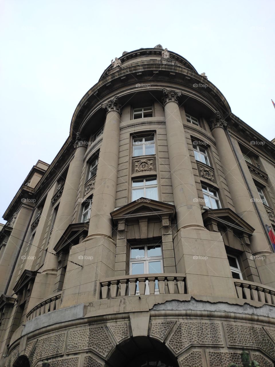Masonic symbol on the building Belgrade Serbia