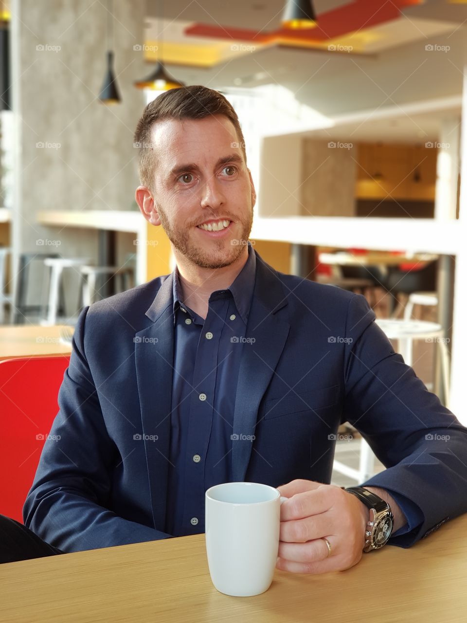 Coffee, Indoors, Man, Business, Adult