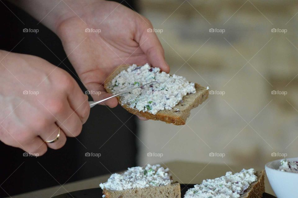 Women preparing breakfast