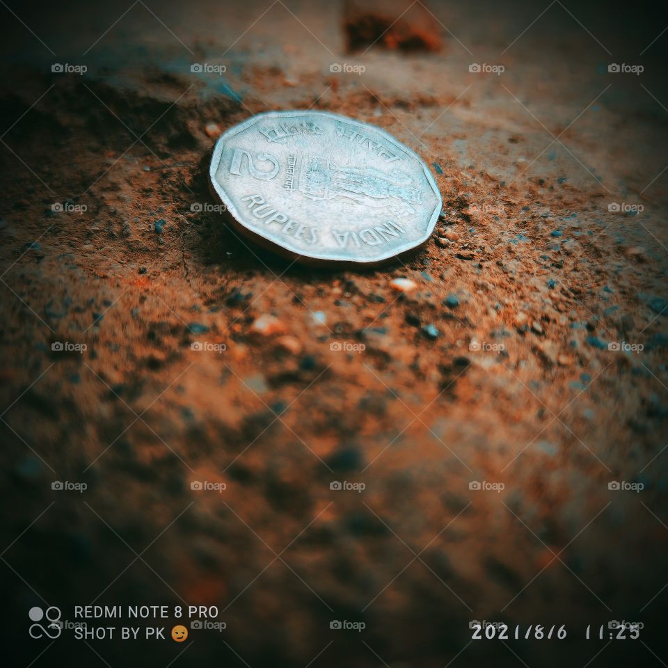 indian coin. 2 rupees...