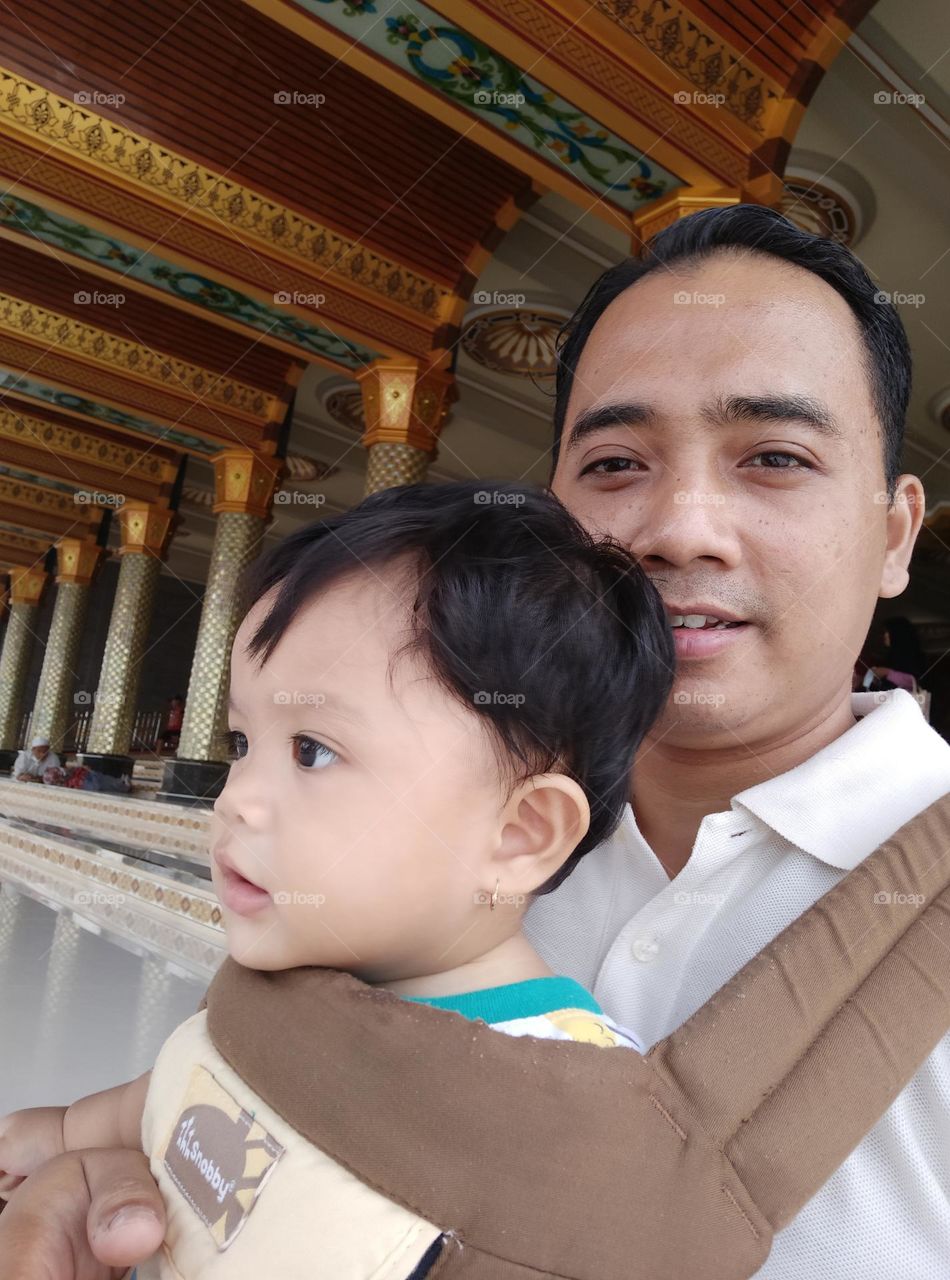 after pray at mosque with my daughter