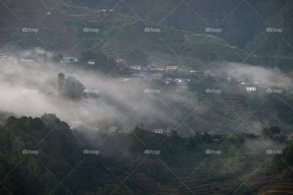 View of village from the mountain