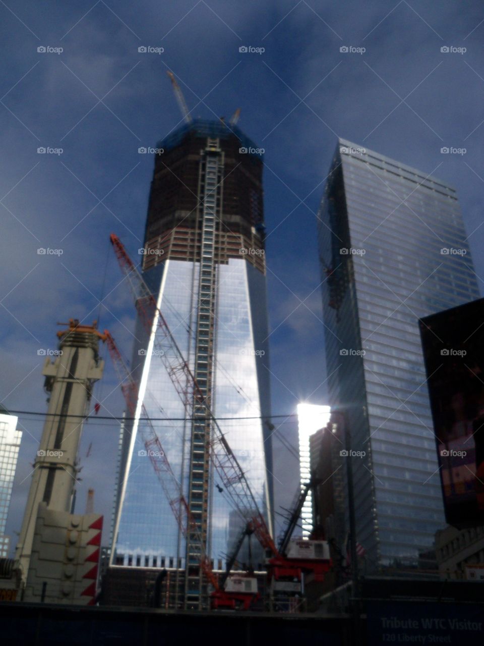 the new tower 1 in new york city under construction