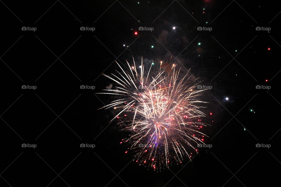 Fireworks, holiday, lights, flicker, splash, celebration, joy, sky, black sky, bright lights against the black sky, night, summer, night sky,
Bright lights of the salute against the black sky