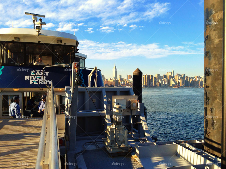 skyline ferry nyc east river by stephenfc