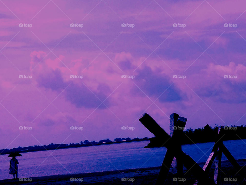 Assam Brahmaputra river evening times location.