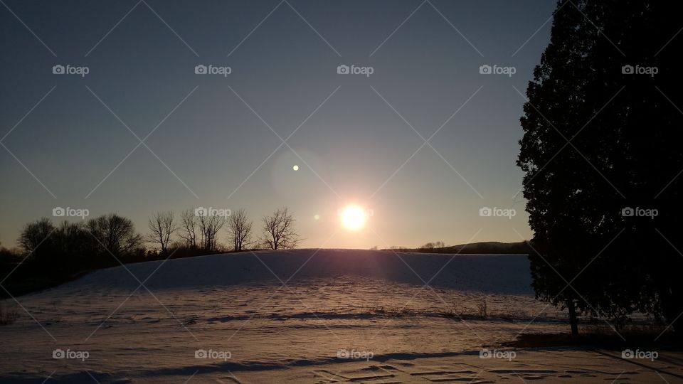 Winter Sunset. Photo taken with Motorola Droid