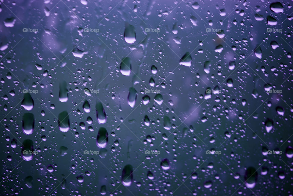 Rain drops on the glass