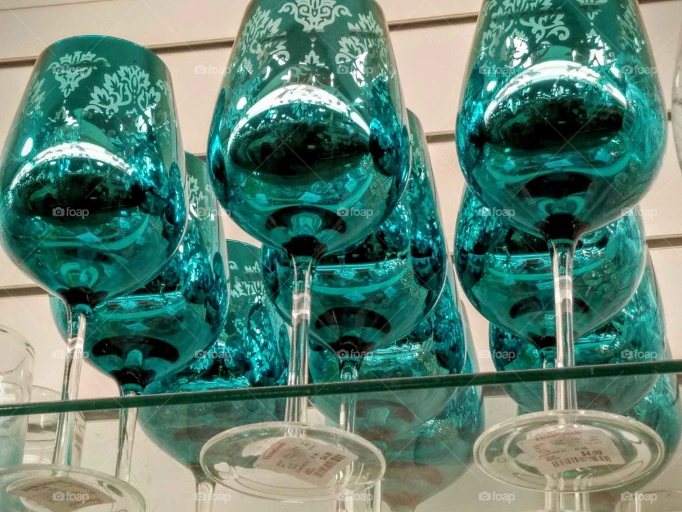 Luxurious glasses fill with  bright elegant color