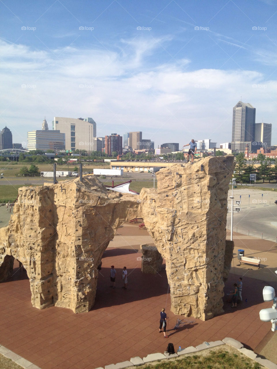 columbus ohio largest free outdoor climbing wall in usa columbus ohio city skyline columbus ohio by tommytime